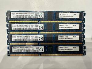 【SK hynix】 DDR3 1866MHz PC3-14900R 8GB×4枚 (合計32GB) ECC Registerd Mac Pro Late 2013 2009 2010 2012 Z620 Z820 用 ##