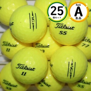 Aランク 25個 タイトリスト VG3 2020年モデル 良品 イエロー カラー TITLEIST ロストボール 送料無料