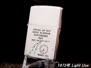 ビンテージ ZIPPO★GREAT ALASKAN EARTHQUAKE★1972年/Light Use/激レア/ムック本掲載/Nice Graphics/メモリアル/コレクタブル