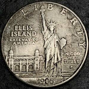 アメリカ　記念コイン　自由の女神　1906年 1ドル　コレクション　貿易銀　重さ約29g