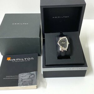 【送料無料】HAMILTON ハミルトン 腕時計 Ventura ベンチュラ H244110 クオーツ 革ベルト 中古【Ae469081】