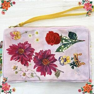 [nata Lee rete] list let * zipper * pouch * pink hipi-*ga-tena-. luck . garden .. flower * pouch France floral print 