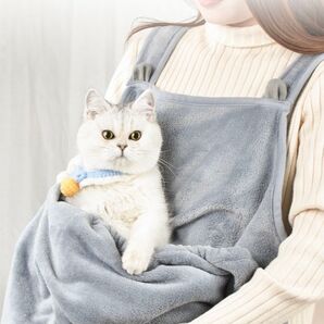 いつも一緒 猫 キャリー エプロン 甘えん坊 グレー 暖かい スリング