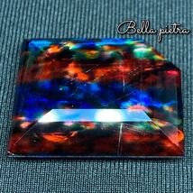 1円スタート！高品質★希少☆アンモライト ルースストーン ダブレット 裸石 宝石 Ammolite オパール化 30.60ct 天然 化石 美遊色 一点物244_画像8