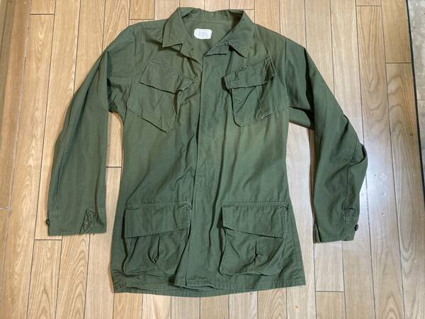 ワンウォッシュ美品|70’s U.S. ARMY Jungle Fatigue Jacket small-long|DSA 100-70-C-0155|ビンテージ|米軍実物|リアルマッコイズ