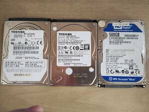 3個 まとめ SATA 2.5インチ 内蔵 ハードディスク 160-750GB E001