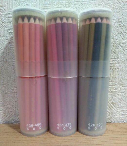 フェリシモ 色鉛筆 未使用品25本入り3ケース(426-450番、451-475番、476-500番)