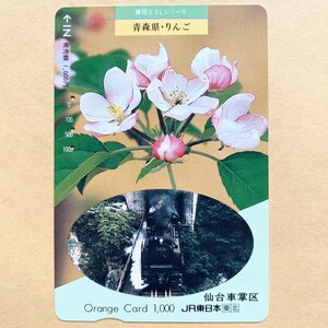 【使用済】 オレンジカード JR東日本 県下とSLシリーズ 青森県・りんご 