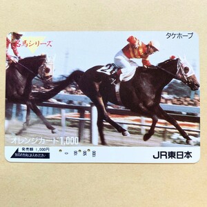 【使用済】 競馬オレンジカード JR東日本 名馬シリーズ タケホープ