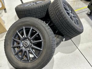 スタッドレスタイヤ　WEDS　TEAD　アルミホイール　4本　205/65R15　15インチ　15X6J　5穴　＜中古＞