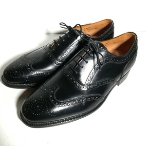 4077 【新品同様・試着程度】 ★チーニー CHEANEY★ ウイングチップ 6 1/2 24.5cm程度 黒 ドレスシューズ ビジネス 高級革靴 紳士靴 本革