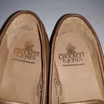 4091 【新品同様・試着程度】 ★クロケット&ジョーンズ Crockett&Jones★ 341 Guernsey3 スエード タッセルローファー 6 1/2E 25.0cm 茶_画像7