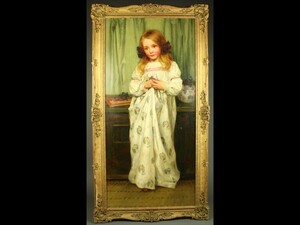 110 Arthur A. Dixon「ELSIE」油彩画 英国絵画 アーサー・オーガスタス・ディクソン 真筆保証