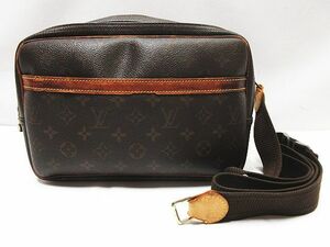 訳あり LOUIS VUITTON ルイヴィトン LV ビトン モノグラム リポーター M45254 ショルダーバッグ メッセンジャー SP0998 茶 鞄 レディース