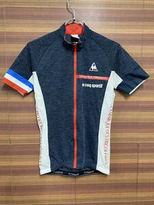 HM057 ルコックスポルティフ le coq sportif 半袖 サイクルジャージ グレー 白 S