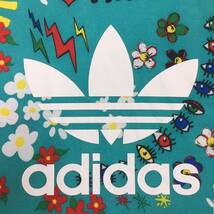 adidas Originals アディダス オリジナルス Pharrell Williams Pink Beach Tシャツ Doodle グリーン Oサイズ トレフォイル AO2982_画像4
