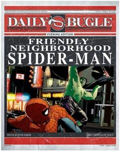 「スパイダーマン＆ハルク」　スパイダーマン デイリー・ビューグル　ファブリックポスター　コレクションPART.2 ガシャポン 
