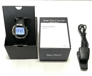 【簡易動作確認済】ショットナビ Shot Navi　W1-FW　充電ドック付属　GPSゴルフナビ ウォッチ 腕時計