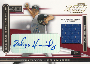 2003 PLRY OFF piece of the game 'RUNELVYS HERNANDEZ' AUTO&GAME-WORN JERSEY