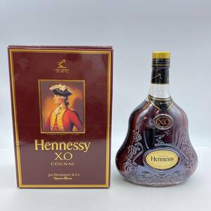 『酒M6』洋酒　Hennessy　ヘネシー　XO　ブランデー　クリアボトル　金キャップ　700ml　40度　箱付き　古酒　未開栓　現状品