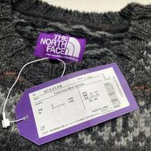 XL 新品正規 THE NORTH FACE PURPLE LABEL ノースフェイス パープルレーベル 袖フリース セーター 定3.52万 メンズ 黒 ブラック 送料無料_画像6