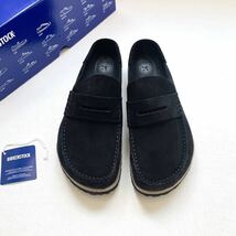 新品 BIRKENSTOCK ビルケンシュトック Naples ネープルス スエード レザー ローファー サンダル 46 黒 ブラック メンズ 30㎝ 送料無料_画像4