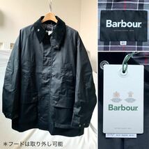 新品正規 BARBOUR バブアー 別注 オーバーサイズ BEDALE ビデイル ジャケット 40 定5.83万 メンズ 黒 ブラック フード付き 2023AW 送料無料_画像3