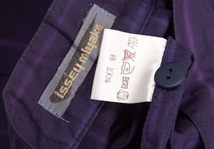 イッセイミヤケISSEY MIYAKE コットンストライプバンドカラーシャツ 紫M 【レディース】_画像10