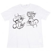 コムデギャルソンシャツ×ディズニーCOMME des GARCONS SHIRT×Disney ミッキープリントTシャツ 白L 【メンズ】_画像1