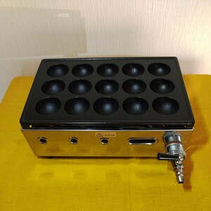 たこ焼き器 都市ガス 山岡金属工業 Y-03C たこ焼き中古現状品 15個穴 ヤマキン 美品 