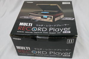 O2024　●未使用●VERSOS●マルチレコードプレーヤー●VS-M001●CD●カセット●SD●USB●ラジオ●レコード●ベルソス●