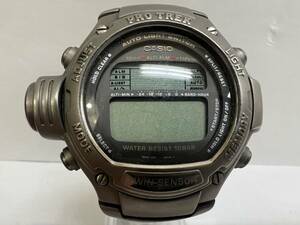 【DK-21730YB】希少 CASIO カシオ PRO TOREK プロトレック PRT-3000 クォーツ QZ メンズ 腕時計 デジタル チタン 不動品 ジャンク