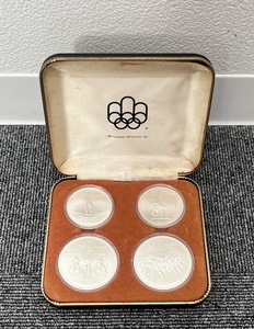 【JBI 4107】 1円〜 1972年 モントリオールオリンピック 記念コイン 5ドル 10ドル 4枚セット カナダ 銀貨 箱付 コレクション 保管品 現状品