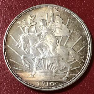 銀貨 1910年　1ペソ　メキシコ ペソ造幣局カバリート馬銀貨 1円銀貨　貿易銀　古銭　硬貨　コイン　