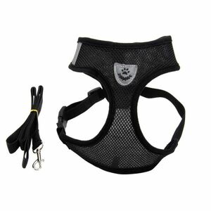  Harness кошка одежда домашнее животное черный M кошка для кошка симпатичный кошка товары рекомендация оторван, отходит нет Lead модный шнур прогулка ошейник шлейка одежда Harness 