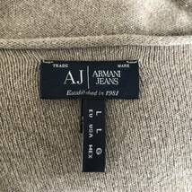 AJ ARMANI JEANS アルマーニ ジーンズ 正規品 メンズ 薄手Vネックニット ロゴアップリケ付き 良品 size USA/L_画像6