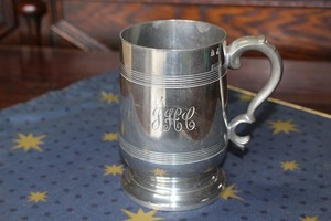 ★送料無料★イギリス アンティーク シルバープレートマグカップ タンカード マグカップ ビールジョッキ 英国製 s-1