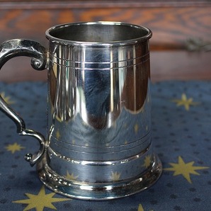 ★送料無料★イギリス アンティーク シルバープレートマグカップ タンカード マグカップ ビールジョッキ 英国製 s-3の画像2