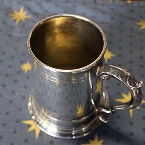 ★送料無料★イギリス アンティーク シルバープレートマグカップ タンカード マグカップ ビールジョッキ 英国製 s-3の画像6