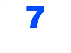 シンプル看板 Ｍサイズ 駐車場 パーキング「番号票7（余白付）」屋外可（約Ｈ４５ｃｍｘＷ６０ｃｍ）