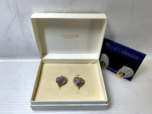  unused storage goods VENDOME Vendome earrings other freebie attaching accessory Stone Heart 