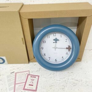 7 未使用 保管品 ALESSI Kitchen clock 10AZ 掛け時計 壁掛け時計 アレッシー 青 ブルー系