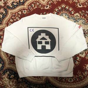 C.E CAV EMPT　シーイー　C.E　スウェット　クルーネック　白　XL　スケートシング　スケシン　グッドイナフ　シーイーキャブエント