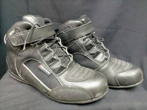 ★KOMINE コミネ　GORE-TEX　ライディングシューズ ブーツ　エトナ　ブラック　メンズ　２７cm　ゴアテックス　05063　Used