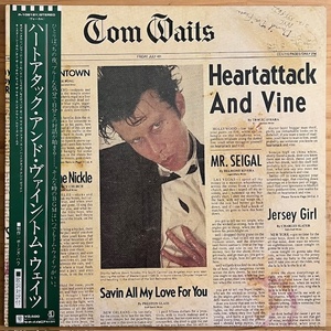 LP■ROCK/TOM WAITS/HEARTATTACK AND VINE/ASYLUM P-10818Y/国内80年ORIG OBI/帯 極美盤/トム・ウェイツ/ハートアタック~/KATHLEEN BRENNAN