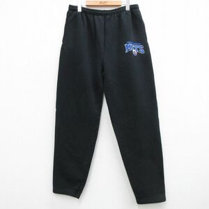 W36/古着 スウェット パンツ メンズ 90s MLB ニューヨークメッツ 黒 ブラック メジャーリーグ ベースボール 野球 23dec28 中古 ボトムス ロ