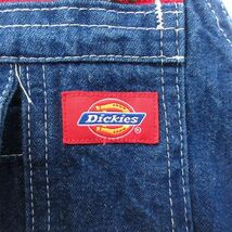 W35/古着 ディッキーズ Dickies オーバーオール メンズ コットン 紺 ネイビー デニム 24jan06 中古 ボトムス_画像5