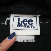 XL/古着 リー Lee ハーフジップ フリース 長袖 ジャケット メンズ 00s MLB ニューヨークメッツ 黒 ブラック メジャーリーグ ベースボール_画像7