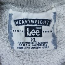 XL/古着 リー Lee 長袖 スウェット メンズ 90s NCAA 刺繍 大きいサイズ クルーネック グレー 霜降り 24jan10 中古 スエット トレーナー ト_画像3