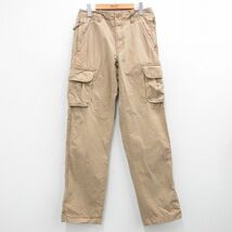 W31/古着 エルエルビーン LLBEAN カーゴ パンツ メンズ 00s コットン ベージュ カーキ 24jan10 中古 ボトムス ロング_画像1